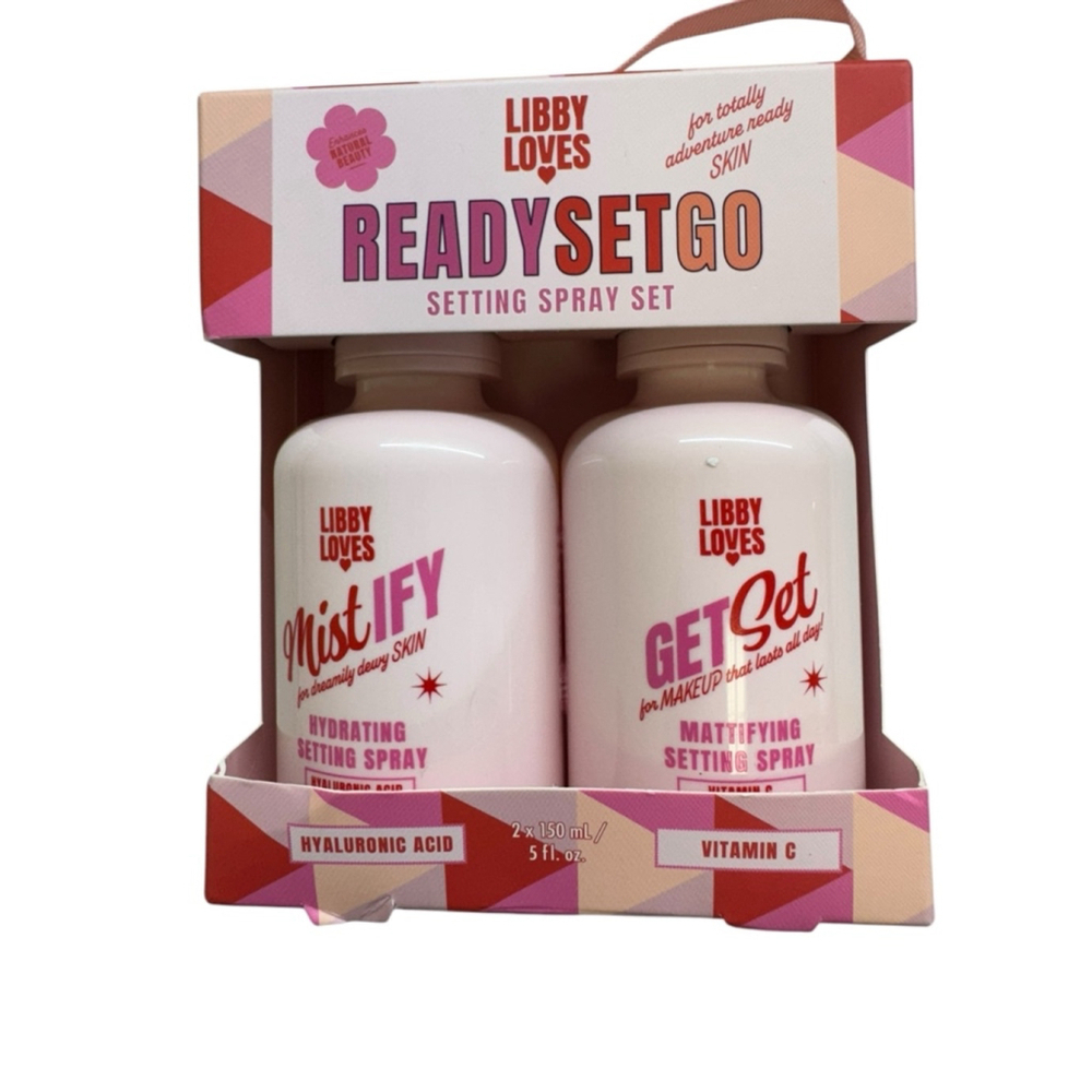 Libby Loves Makeup Setting Spray Set Pink 2x150ml  NWT